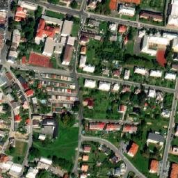 Satellite imagery of [Bílovec-město]church & outlook t., CZ