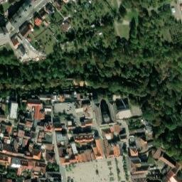 Satellite imagery of [Stříbro ]Church outlook t., CZ