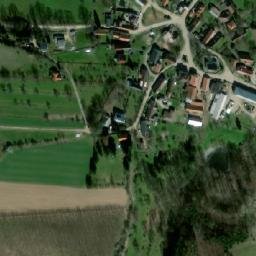 Satellite imagery of [Psáře] church t., CZ