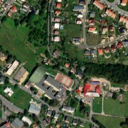Satellite imagery of [Bílovec-město]church & outlook t., CZ