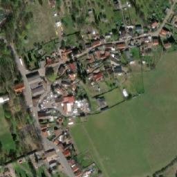 Satellite imagery of [Hluboš] church t., CZ