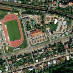 Satellite imagery of [Plzeň] heating plant chimney, CZ