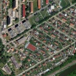 Satellite imagery of Sazavan [Zruč nad Sázavou] factory chimney, CZ