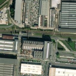 Satellite imagery of [Plzeň] heating plant chimney, CZ