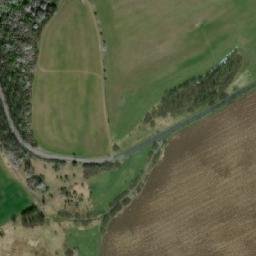 Satellite imagery of [Hluboš] church t., CZ