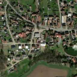 Satellite imagery of [Radošovice u Vlašimi] church t., CZ