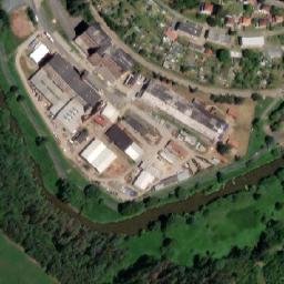 Satellite imagery of Sazavan [Zruč nad Sázavou] factory chimney, CZ