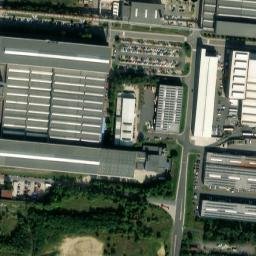 Satellite imagery of [Plzeň] heating plant chimney, CZ