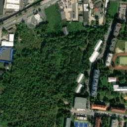 Satellite imagery of czech-brotherly temple[Plzeň] church t., CZ