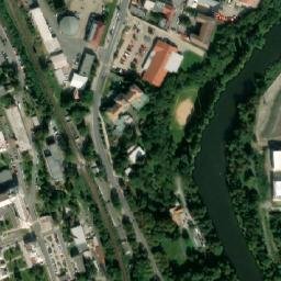 Satellite imagery of [Plzeň] hospital chimney, CZ