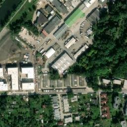 Satellite imagery of [Plzeň] hospital chimney, CZ