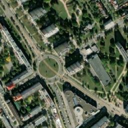 Satellite imagery of Svetovar [Plzeň] former brewery chimney, CZ