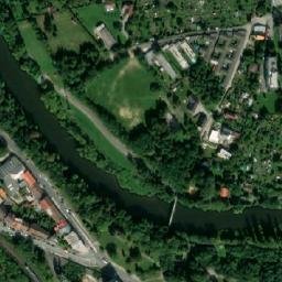 Satellite imagery of [Plzeň] hospital chimney, CZ