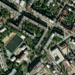 Satellite imagery of Svetovar [Plzeň] former brewery chimney, CZ