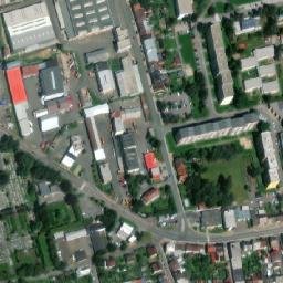 Satellite imagery of Martu's memorial. [Polička] church t., CZ