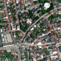 Satellite imagery of Martu's memorial. [Polička] church t., CZ