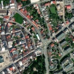 Satellite imagery of Martu's memorial. [Polička] church t., CZ