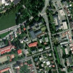 Satellite imagery of Martu's memorial. [Polička] church t., CZ