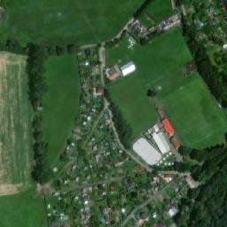 Satellite imagery of Martu's memorial. [Polička] church t., CZ