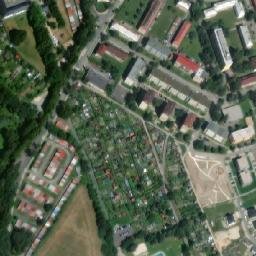Satellite imagery of Martu's memorial. [Polička] church t., CZ