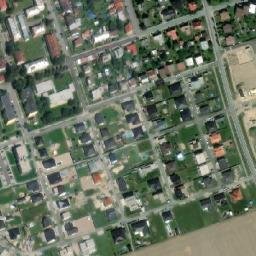 Satellite imagery of Martu's memorial. [Polička] church t., CZ