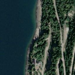 Satellite imagery of Kootenay Lake Powerline Crossing, Tower Southeast, CA