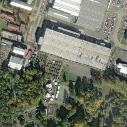 Satellite imagery of [Bor - Vysočany] factory chimney, CZ