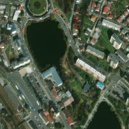 Satellite imagery of [Příbram] hospital chimney, CZ