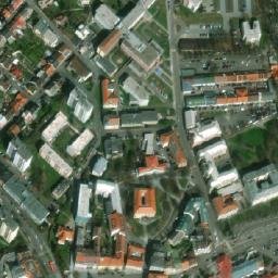 Satellite imagery of [Příbram] hospital chimney, CZ