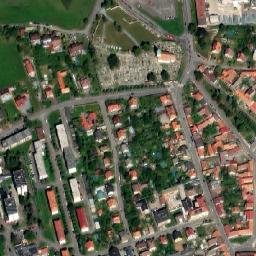 Satellite imagery of [Sedlčany] town hall t., CZ