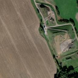 Satellite imagery of Bohemia [Nová Ves u Světlé nad Sázavou] glas factory chimney, CZ