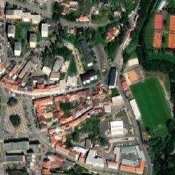 Satellite imagery of [Sedlčany] town hall t., CZ
