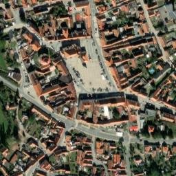 Satellite imagery of [Dobřany] town hall t., CZ
