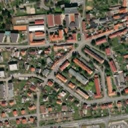 Satellite imagery of [Sedlčany] town hall t., CZ