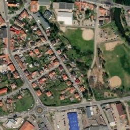 Satellite imagery of [Sedlčany] town hall t., CZ