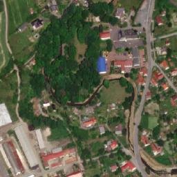 Satellite imagery of [Sedlnice] church t., CZ