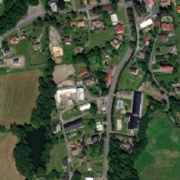 Satellite imagery of [Komorní Lhotka] church t., CZ