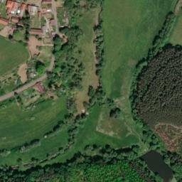 Satellite imagery of [Prostiboř] church t., CZ