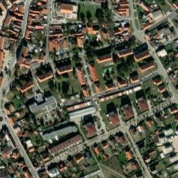 Satellite imagery of [Dobřany] town hall t., CZ