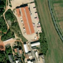Satellite imagery of Tondach [Stod] brickyard chimney, CZ