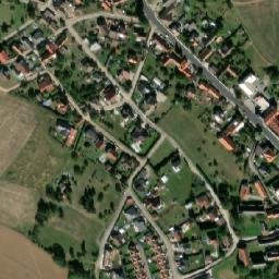 Satellite imagery of [Chválenice] church t., CZ