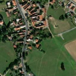 Satellite imagery of [Chválenice] church t., CZ