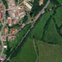 Satellite imagery of [Potštát-Horní Předměstí] cemetery church t., CZ