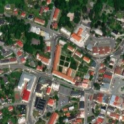 Satellite imagery of [Příbor] parish church t., CZ