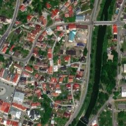 Satellite imagery of [Příbor] parish church t., CZ