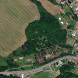 Satellite imagery of [Potštát-Horní Předměstí] cemetery church t., CZ