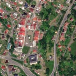 Satellite imagery of [Potštát-Horní Předměstí] cemetery church t., CZ
