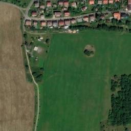 Satellite imagery of Václavka [Votice] church outlook t., CZ