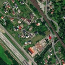 Satellite imagery of [Bystřice nad Olší] catholic church t., CZ