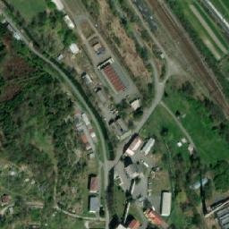 Satellite imagery of Vitka [Brněnec] former textil factory chimney, CZ